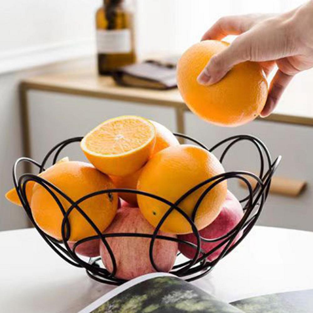 FLORAL IRON FRUITS & VEGGIES BASKET